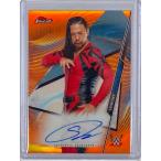 【ラストNo.50/50枚限定】中邑真輔直書きサイン 2020 Topps Finest WWE Orange Refractor Auto