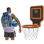 Swish ポータブル バスケットゴール 持ち運び 背負える 高さ調節可能 子供から大人まで対応 組み立て不要 様々な場所に取付けできる 公園