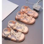 キッズ サンダル 女の子 履きやすい ビーチサンダル 可愛い花柄 子供靴 シューズ 夏シンプル 軽量 やわらかい ガールズ オシャレ スポーツサンダル ジュニア