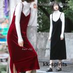 ベロア キャミワンピ ワンピース 韓