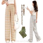  тонкий брюки широкий брюки широкий талия резина в клетку распорка брюки женский длинный i-ji брюки лето проверка брюки ..