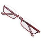 [KKD] date очки неполная оправа с опорой в нижней части квадратное очки обратный неполная оправа унисекс UV cut 6698 ( красный )