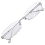 [k-eines] неполная оправа с опорой в нижней части квадратное metal рама date очки UV голубой свет cut PC очки KE-1000 ( модные очки без линз, белый )