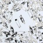 ブローチピン シルバー 15mm 200個 セット 白銀 ブローチ金具 パーツ 1つ穴 ウラピン 手芸 アクセサリーパーツ AP1967