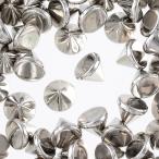 スタッズ パーツ 大きめ シルバー プラ製 100個 貼付タイプ デコ アクセサリー 手芸 ハンドメイド AP2481