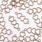 チャーム ハート ゴールド KC金 20個 両カン付き 小さめ 縦長 アクセサリー パーツ ハンドメイド 手芸 AP2790