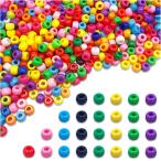 ショッピングビーズ ポニービーズ 6×9ｍｍ 大きめ 混合色 ミックス 1000個 円筒 大穴 ハンドメイド 手芸 パーツ BD3150CP