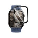 2枚セット Apple Watch 10 (42mm / 46mm / 49mm) / Apple Watch Ultra 49mm 用 保護フィルム 曲面対応 PET複合材 スマートウォッチ 画面保護シート 全面保護