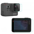 ショッピングＺＡＫＫＡ Gopro Hero7 Black Hero6 Hero5 Hero 強化ガラスフィルムセット 液晶フィルム レンズ 保護フィルム