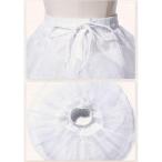 パニエショット三重チュール35cm45cmボリュームスカートゴム入りたっぷりホワイト白レディースドレスをふんわりワンピース