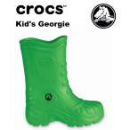 代引き不可商品 アウトレット セール 現品 クロックス crocs Kids' Crocs Kid's Georgie キッズ ジョージ― ライム 15.5cm 15
