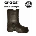 代引き不可商品 アウトレット セール 現品 クロックス crocs Kids' Crocs Kid's Georgie キッズ ジョージ― チョコレート 15.5cm 6