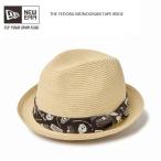 ニューエラ NEWERA フェドーラ Grosgrain Band モノグラムテープ ベージュ 中折れハット 限定モデル ベースボールキャップ 在庫限り 14388371