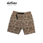 ワイルドシングス ブロックプリント クライミングショーツ