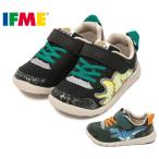 【送料無料(北海道、沖縄除く)】 イフミー 20-4813 IFME Light キッズスニーカー 運動靴 恐竜くん 軽量 面ファスナー 子供 イフミーライト 靴 ブラック グリーン