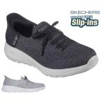 【送料無料】 スケッチャーズ 124649W SKECHERS Slip-ins GO WALK JOY ABBY スリップインズ スリッポンスニーカー 幅広 立って履ける レディース 靴 BLK GRY