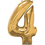 k.la Tec s фирма ba Rune цифра (4) размер примерно 90 см Gold Qualatex number big baloon. день рождения украшение цифра номер 