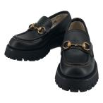 GUCCI / グッチ レザー Bee 刺しゅう ホースビット ローファー