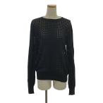 ショッピングヴェネタ BOTTEGA VENETA / ボッテガヴェネタ | silk 100％ / シルク クルーネック ニット プルオーバー | 48 | ブラック | メンズ