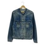 Maison Margiela / メゾンマルジェラ ダメージ加工 ノーカラー デニム ジャケット