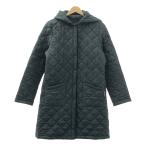 ショッピングラベンハム LAVENHAM / ラベンハム | キルティング フーデッド ロングコート | 12 / 40 | ブラック | レディース