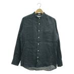 ショッピングINDIVIDUALIZED INDIVIDUALIZED SHIRTS / インディビジュアライズドシャツ | リネン バンドカラーシャツ | 15-32 | ブラック | メンズ
