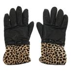 ALPO /a Lupo | Leopard переключатель кожа перчатка | черный 