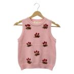 ショッピングトング SHUSHU/TONG / シュシュ/トング フラワー装飾 ニット ベスト