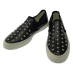 【美品】  JUNYA WATANABE COMME des GARCONS / ジュンヤワタナベ | レザー スタッズ装飾 スリッポン シューズ | M | ブラック