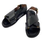 ショッピングマルニ MARNI / マルニ Fussbett フスベット / レザー クロスベルト サンダル