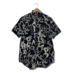 BLACK COMME des GARCONS / ブラックコムデギャルソン 総柄 ロゴ レギュラーカラー シャツ
