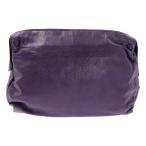 PRADA / プラダ レザー エンボス トライアングル 三角プレート ロゴ クラッチ バッグ