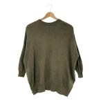 ショッピングロンハーマン Ron Herman / ロンハーマン | コットン クルーネック スリット ニット | XS | グリーン | レディース