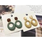 Yahoo! Yahoo!ショッピング(ヤフー ショッピング)ピアス　金属アレルギー対応、　ニッケルフリー 　 揺れる 　べっ甲風 　天然石風サークルストーン