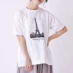 Tシャツ レディース 半袖 カジュアル 白 フォト ロゴ プリント フォトTシャツ 写真 トップス カットソー ゆったり 大きいサイズ 綿 20代 30代 40代 春夏 春 夏