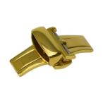 Yahoo! Yahoo!ショッピング(ヤフー ショッピング)デルソーレ SSバックル 尾錠側20ミリ 両開きプッシュ Type2 金色ゴールド delsole 腕時計用バックル