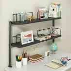 ショッピング卓上 卓上ラック クランプ式机上ラック 多機能 小物整理 卓上収納デスク デスク上収納ラック 卓上 棚 書架 机上本棚 丈夫 デスク上置棚 収納デスク上置棚 文具用品収