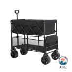  черный двойной полка верх и низ 2 уровень тележка для багажа уличный Wagon 290L задний открыть независимый тип складной compact аккуратный место хранения место хранения сила выше хорошо продающийся товар 