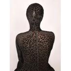 全身タイツ ヒョウ柄 黒 オーダーメイド 男性女性兼用 ゼンタイ コスプレ ZENTAI レオタード ボディースーツ 仮装 イベント 着ぐるみ