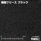 珊瑚フリース　ブラック　ニット生地
