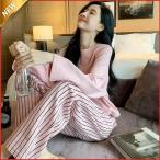 ルームウエア レディース パジャマ 部屋着 ナイトウエア 長袖 秋冬 カップ付き 上下セット 秋 女性用パジャマ チェック柄 冬用 暖かい 入院 産後