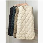 ショッピング細身 ロング丈 インナーダウン ダウン レディース あったか 防寒 細身 防寒 軽量 着痩せ 体型カーバ 温かい 秋 冬 真冬