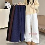 極暖 ダウン 防寒 レディース ズボン ワイドパンツ パンツ ロング丈 女性 裏起毛 中綿パンツ 長ズボン 防風 カーゴパンツ あったか 山登り 防寒 ウエストゴム
