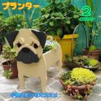 プランター 植木鉢 ガーデニング用プランター 犬型 イヌ 小物入れ 鉢植え 観葉植物 庭 ガーデニング ベランダ 室内 パグ 犬 かわいい 組立て式