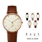 Knot 腕時計 日本製 スモールセコンド ローズゴールドケース メンズ レディース 36mm CS-36 クォーツ