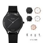 Knot 腕時計 シンソーラー 時計本体のみ 日本製 38mm ソーラーウォッチ 薄い ローズゴールド/ブラックケース シンプル ホワイト シルバー STS-38/STS-32シリーズ