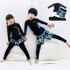 キッズ 子供水着 セパレート水着 こども 子供用 3点セット 男子 ボーイズ フィットネス 男児 ベビー水着 男の子 UVカット キッズ ダイビングスーツ