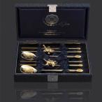 高級箸スプーンセット 亀 カトラリーセット 亀 長寿 送料無料 高級 韓国食器 スジョ 韓国製 箸 スプーン セット 金 ゴールド 金色 韓国 プレゼント 還暦