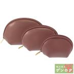 【中古】 フルラ 3点セット ポーチ マトリョーシカ レザー素材 ピンクベージュ Furla【質屋】【代引き手数料無料】