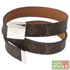 【中古】 ルイヴィトン モノグラム サンチュール キャレ ベルト 80cm M6801 シルバー金具 ルイ・ヴィトン ヴィトン LOUIS VUITTON【質屋】